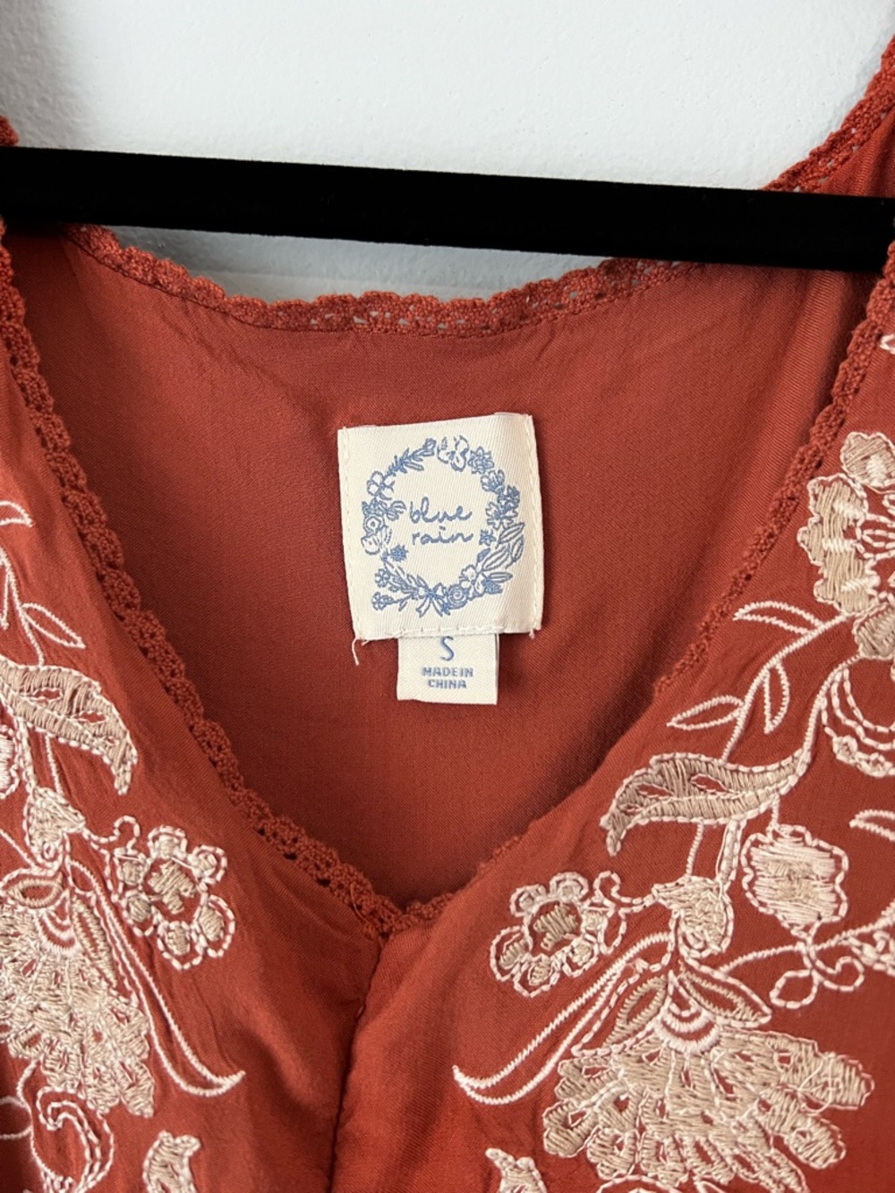 Francescas Blue Rain burnt orange boho maxi dress, small - Picture 5 of 11